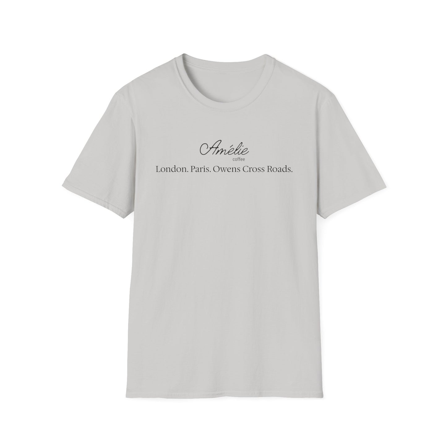 Funny London Paris Owens Cross Roads Amélie Coffee Shop Unisex T-Shirt