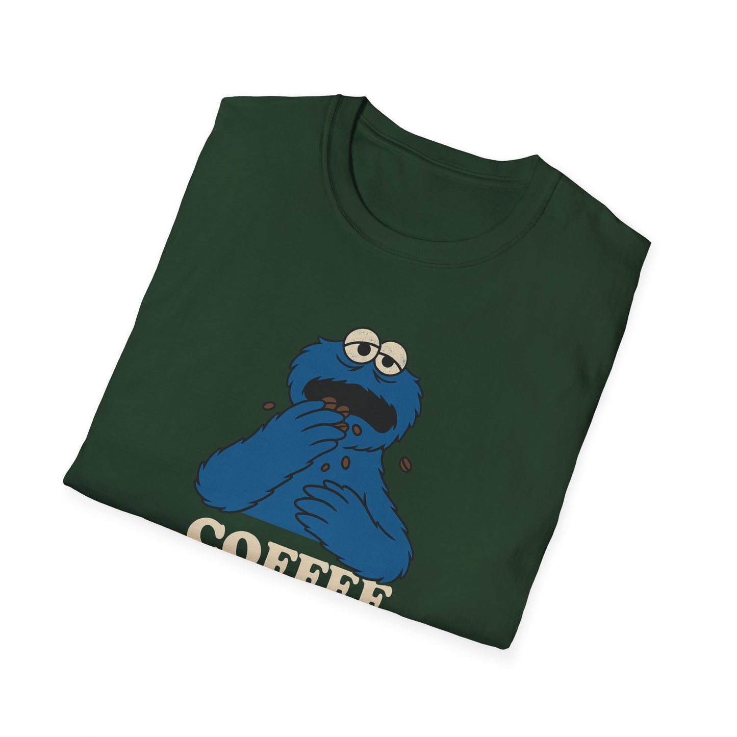 Coffee Monster T-Shirt, Unisex Funny Shirt, Gift for Coffee Lovers, Casual Wear, Unique Graphic Tee