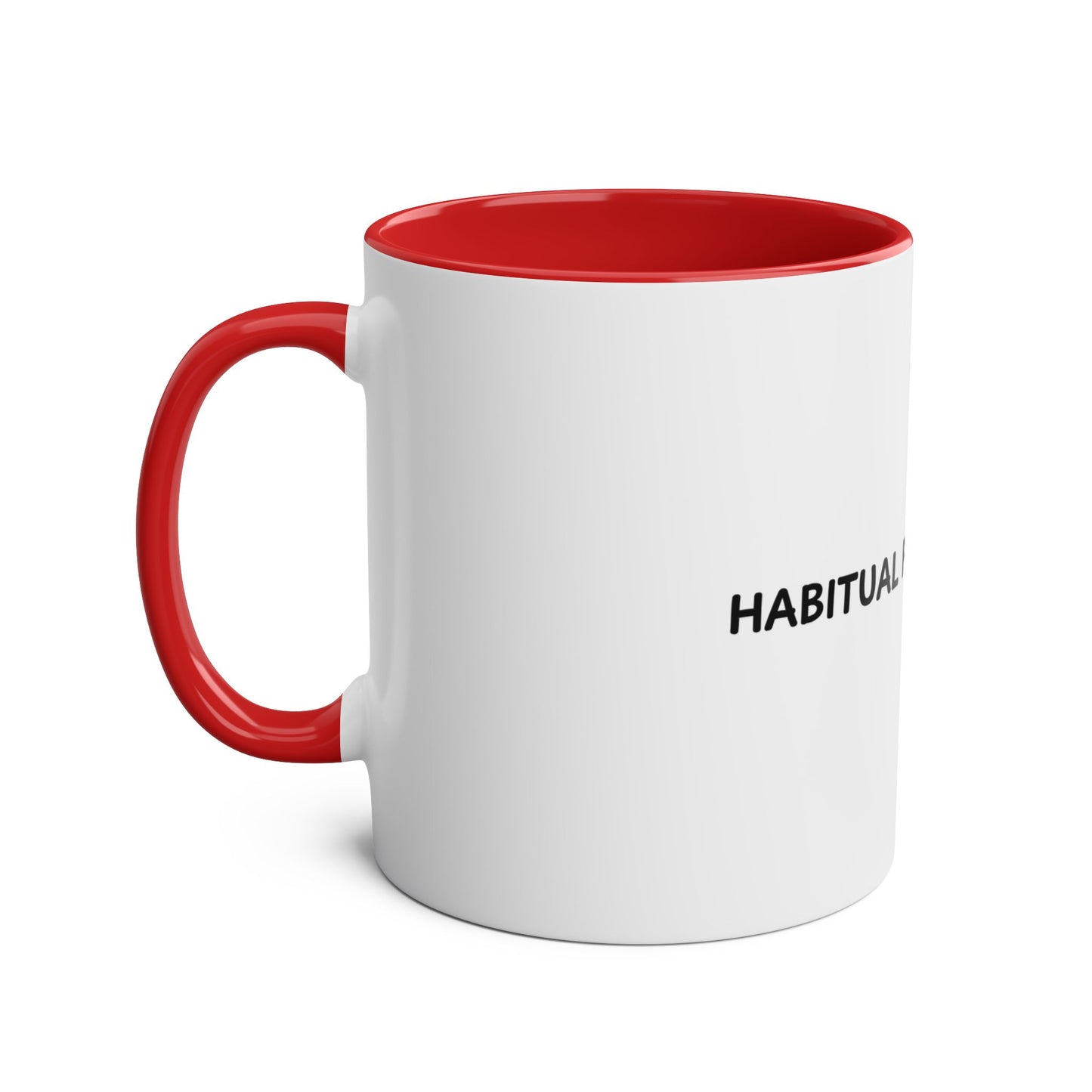 Habitual Procaffeinator Coffee Mug Two-Tone, Coffee Lover Gift, Personalized Mug for Him/Her, Office Mug, Birthday Present