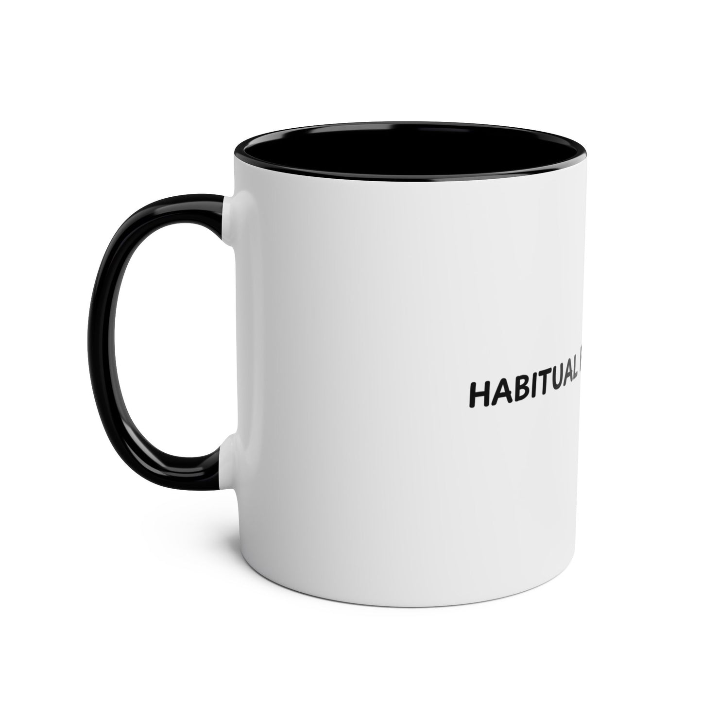 Habitual Procaffeinator Coffee Mug Two-Tone, Coffee Lover Gift, Personalized Mug for Him/Her, Office Mug, Birthday Present