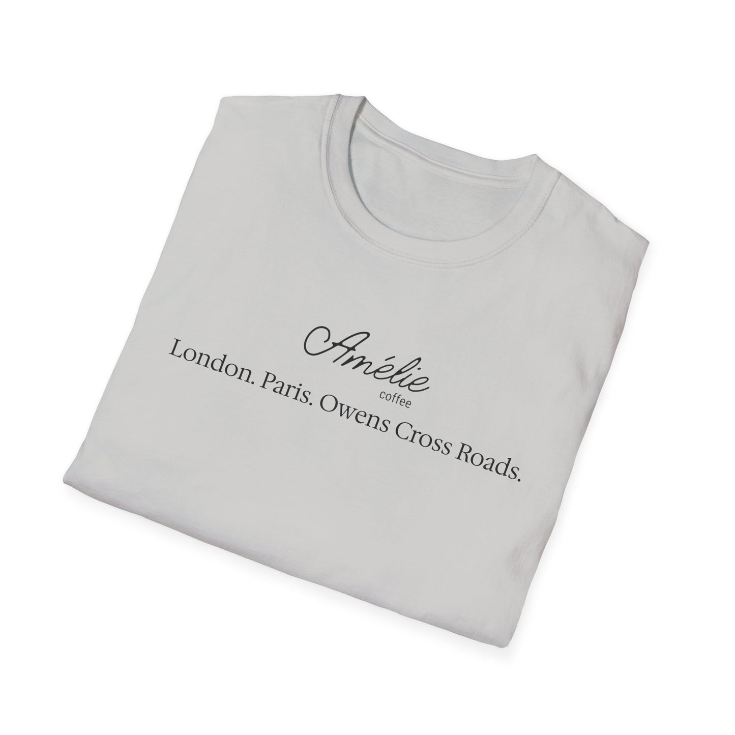 Funny London Paris Owens Cross Roads Amélie Coffee Shop Unisex T-Shirt