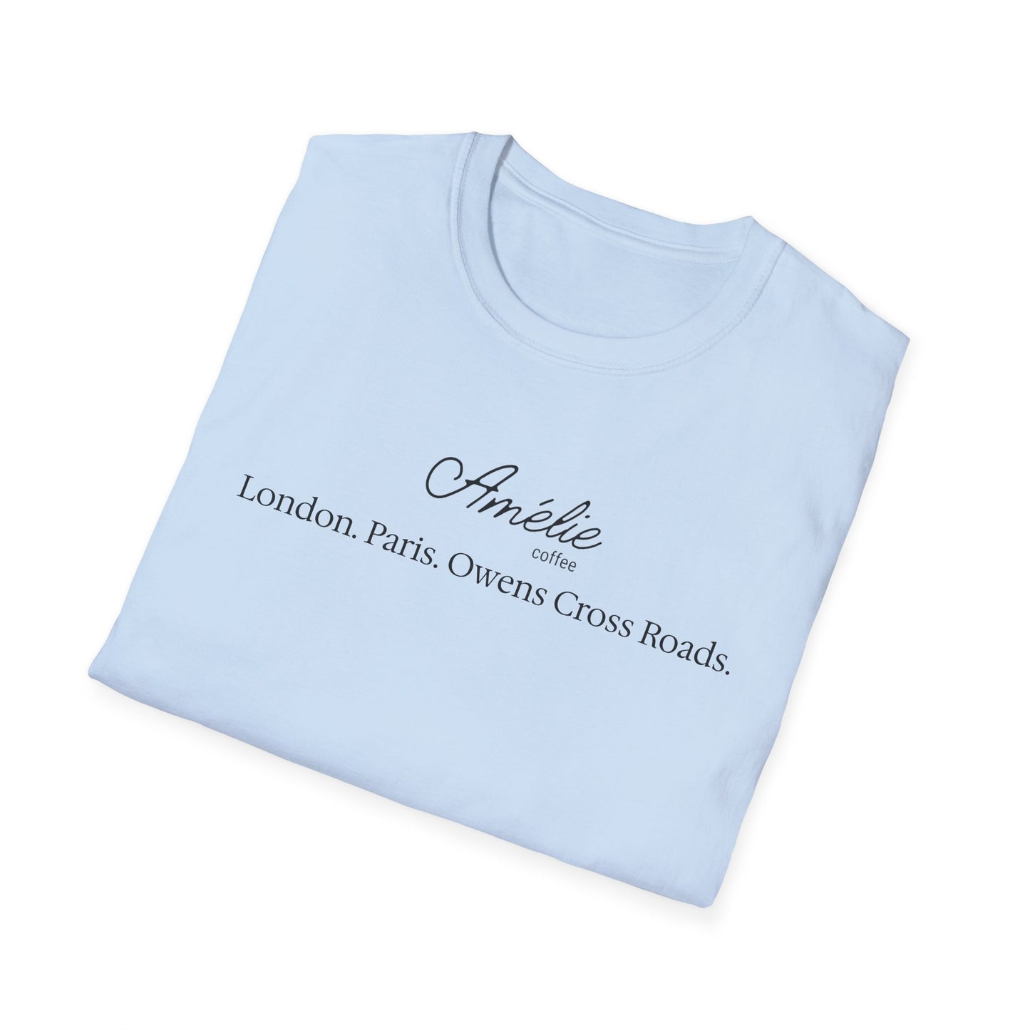Funny London Paris Owens Cross Roads Amélie Coffee Shop Unisex T-Shirt
