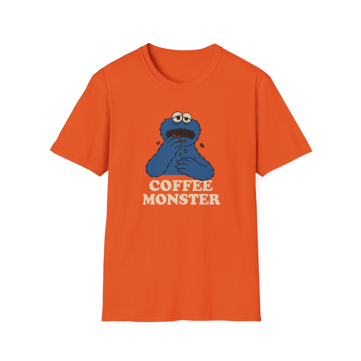 Coffee Monster T-Shirt, Unisex Funny Shirt, Gift for Coffee Lovers, Casual Wear, Unique Graphic Tee