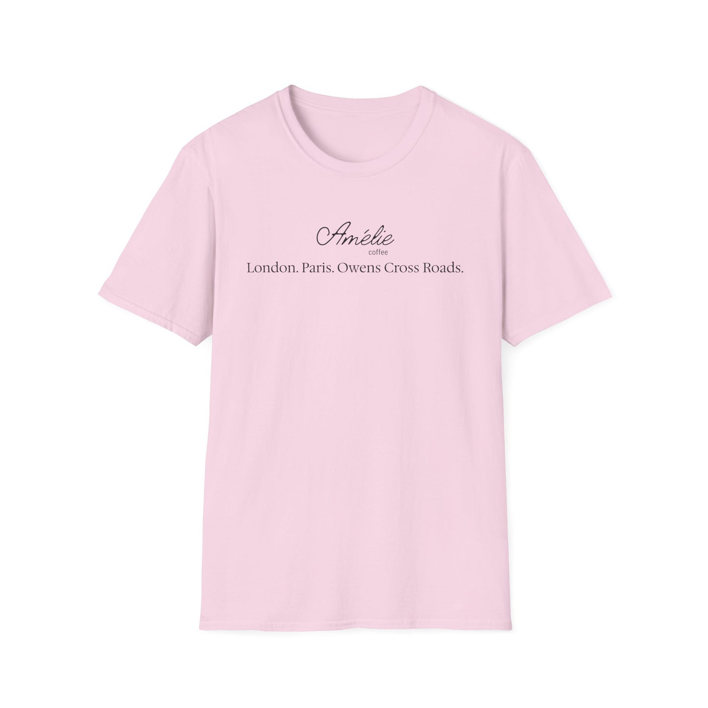 Funny London Paris Owens Cross Roads Amélie Coffee Shop Unisex T-Shirt