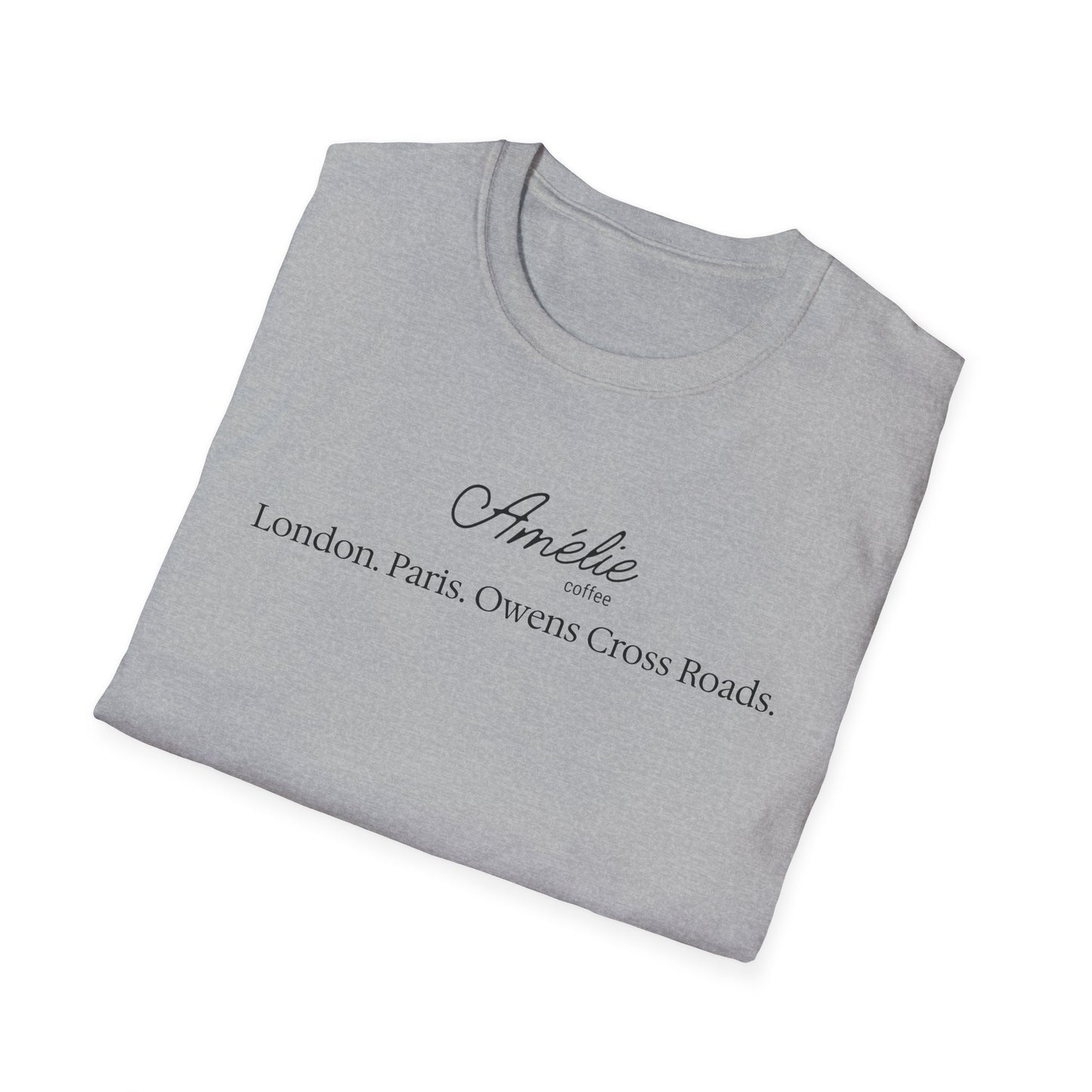 Funny London Paris Owens Cross Roads Amélie Coffee Shop Unisex T-Shirt