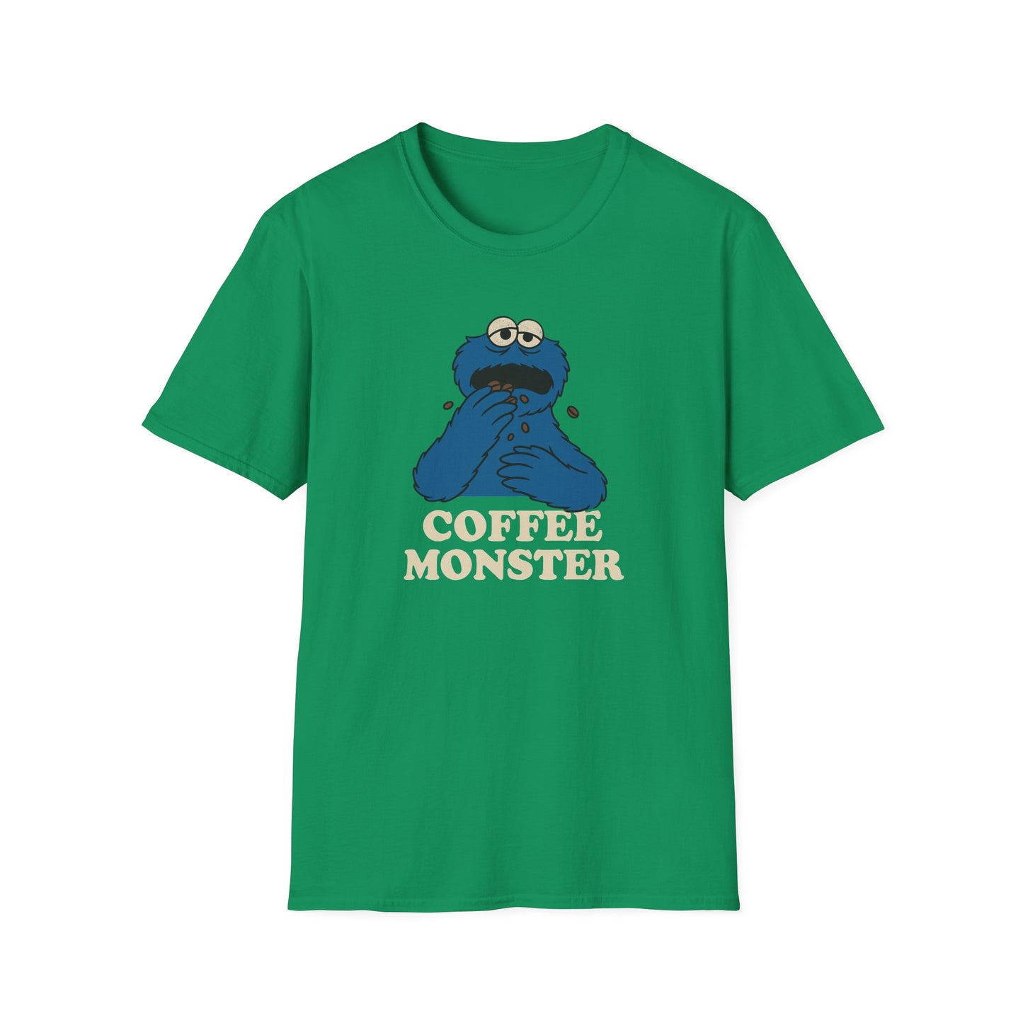 Coffee Monster T-Shirt, Unisex Funny Shirt, Gift for Coffee Lovers, Casual Wear, Unique Graphic Tee