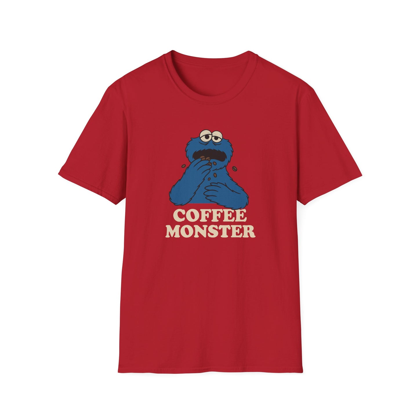 Coffee Monster T-Shirt, Unisex Funny Shirt, Gift for Coffee Lovers, Casual Wear, Unique Graphic Tee