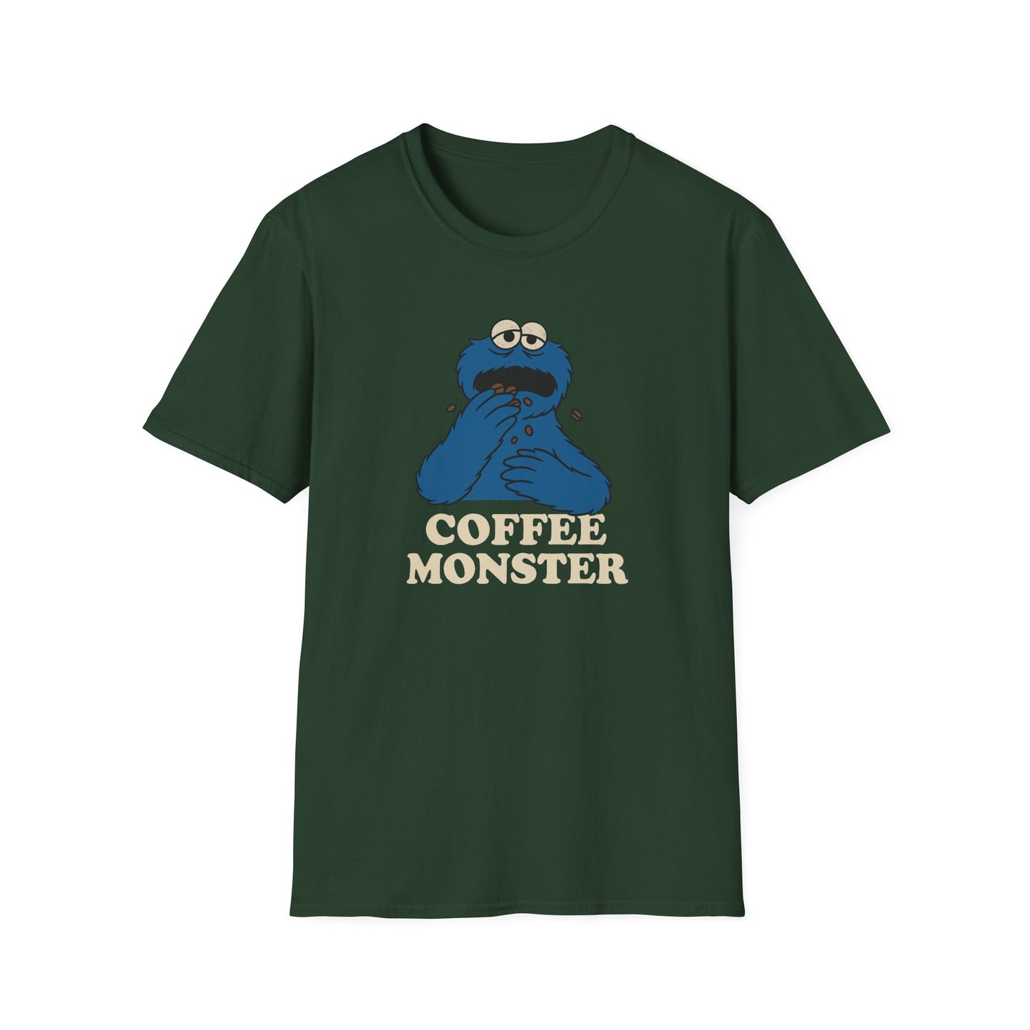 Coffee Monster T-Shirt, Unisex Funny Shirt, Gift for Coffee Lovers, Casual Wear, Unique Graphic Tee