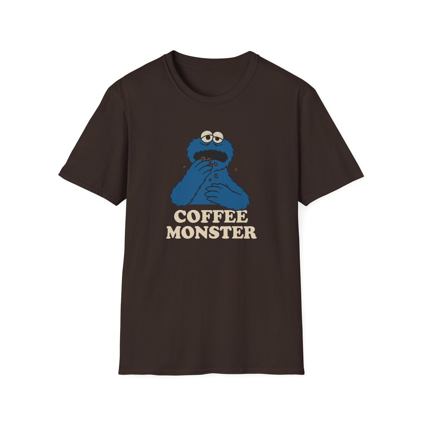 Coffee Monster T-Shirt, Unisex Funny Shirt, Gift for Coffee Lovers, Casual Wear, Unique Graphic Tee