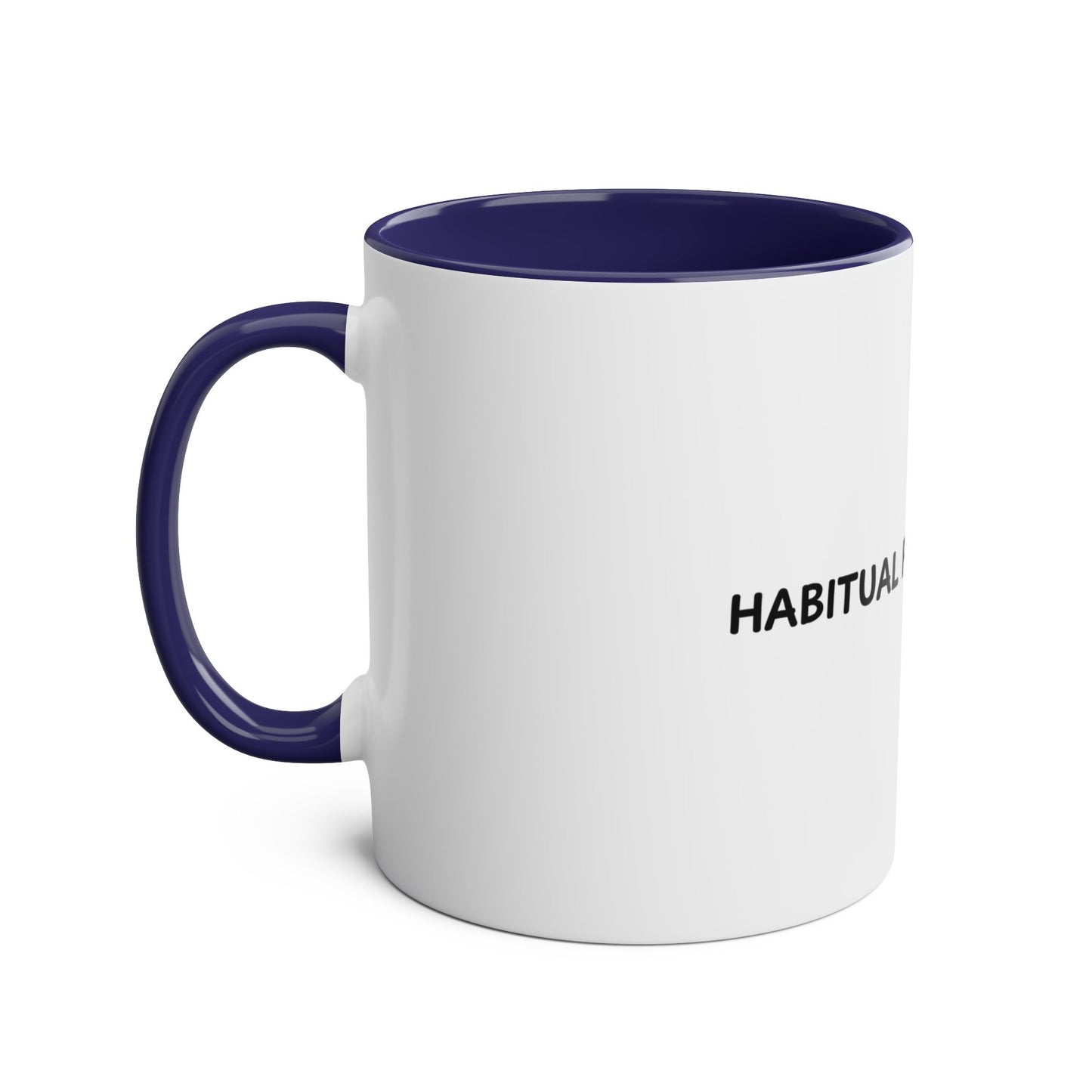 Habitual Procaffeinator Coffee Mug Two-Tone, Coffee Lover Gift, Personalized Mug for Him/Her, Office Mug, Birthday Present