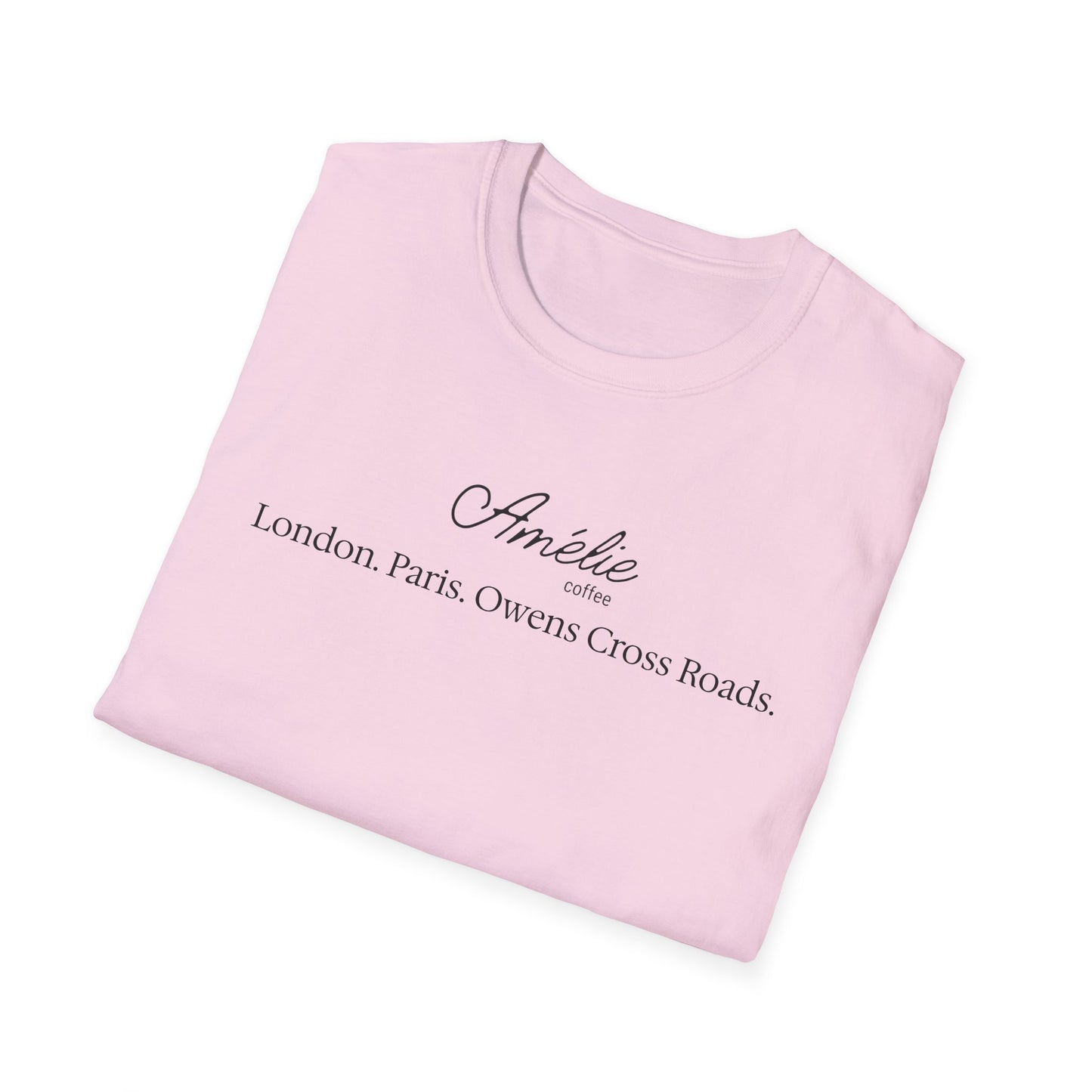 Funny London Paris Owens Cross Roads Amélie Coffee Shop Unisex T-Shirt