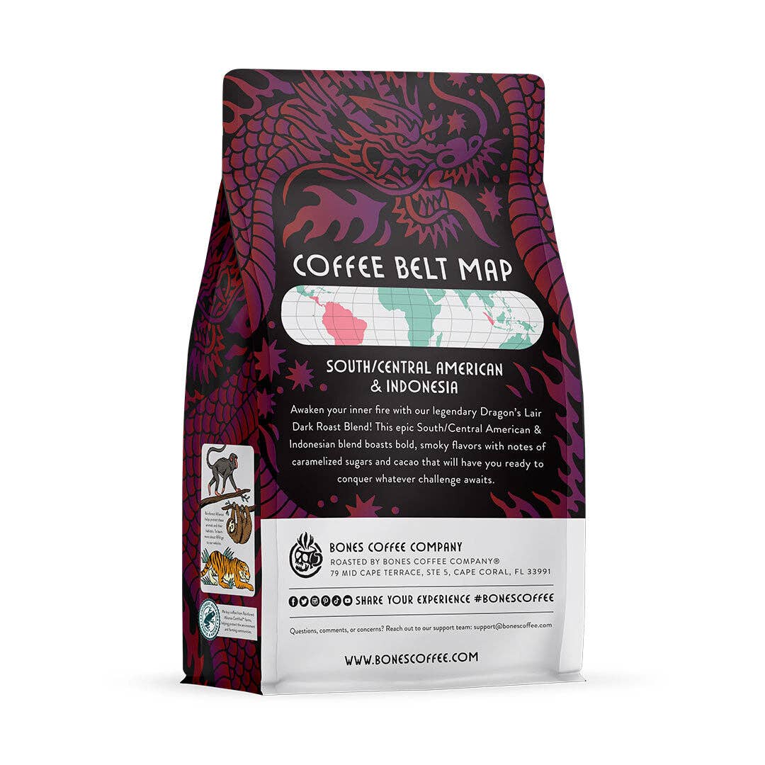 Dragon's Lair Dark Roast Coffee | 12oz | Whole Bean & Ground