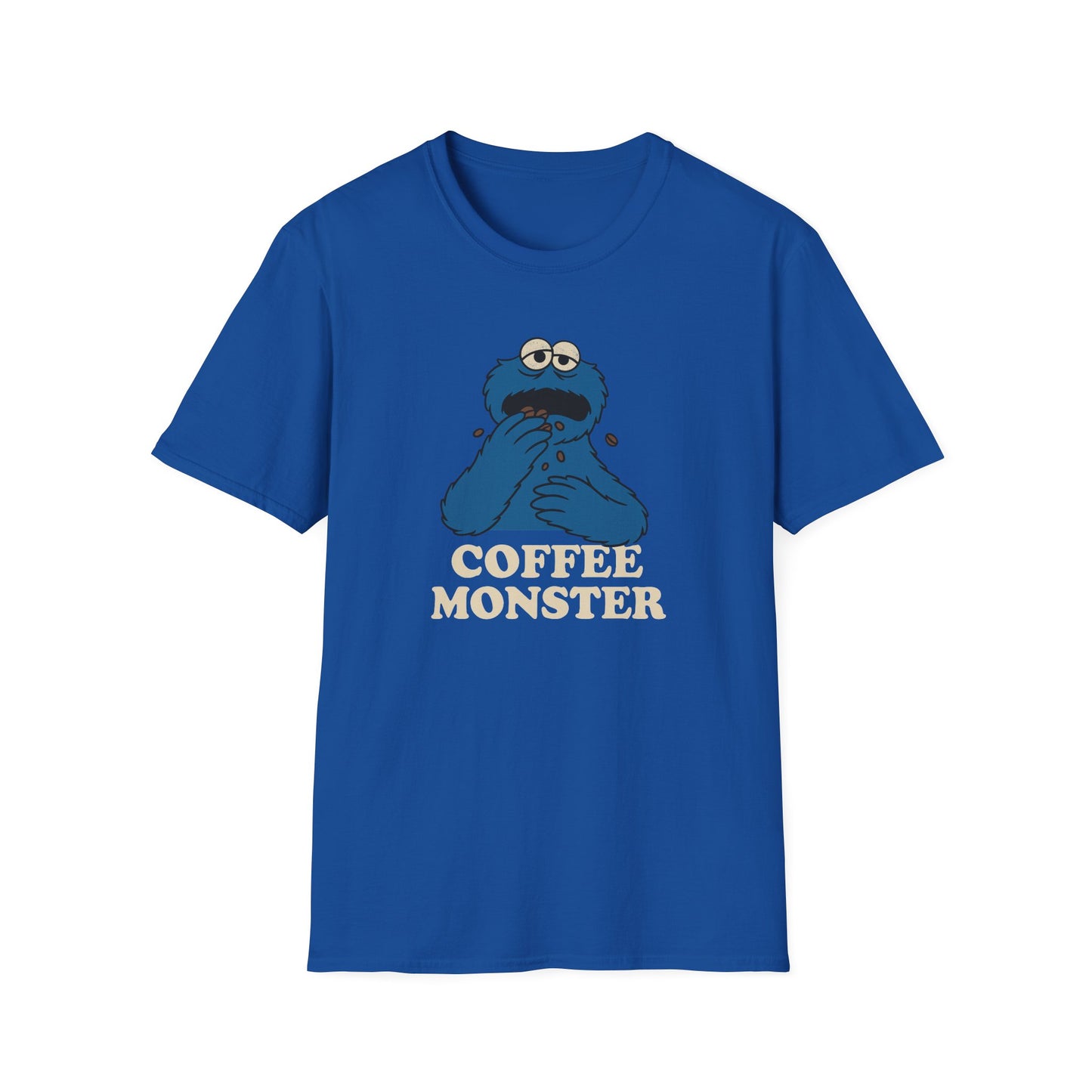 Coffee Monster T-Shirt, Unisex Funny Shirt, Gift for Coffee Lovers, Casual Wear, Unique Graphic Tee